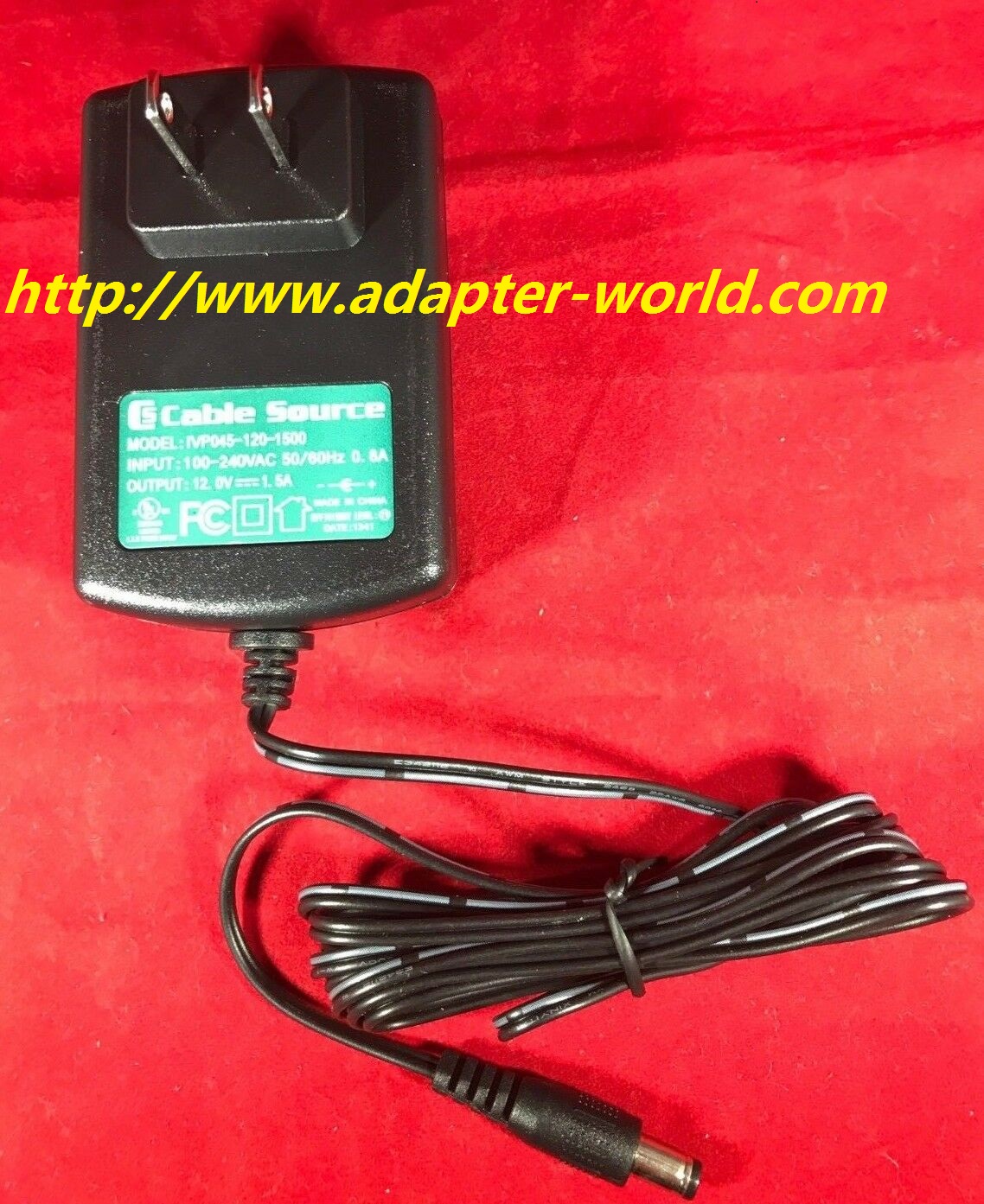 100% Brand NEW Cable Source Output 12V 1.5A IVP045-120-1500 AC DC Power Supply Adapter Charger Free Shipping!